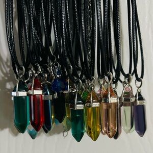 Multicolor Crystal Pendant Necklace